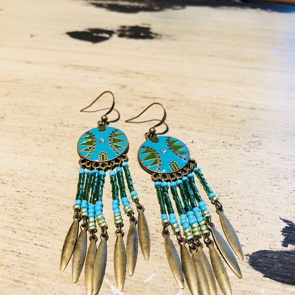 Dangle southwestern earrings - Picture 3 of 6